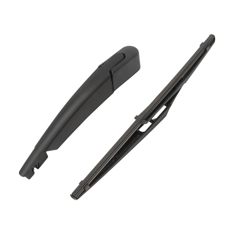 Rear Windshield Wiper Replacement Set with Arm and Blade, Black 2 Piece Rear Window Kit, 21 cm Arm and 24 cm Blade for Worn Wiper Part Service
