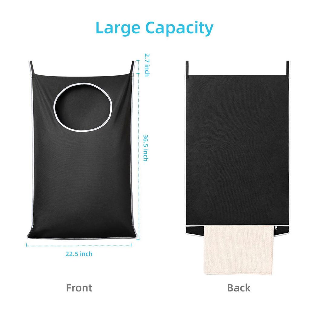 Durable Foldable Laundry Basket Wall Mounted Dirty Clothes Organizer Large Capacity Storage Bag Home Organization Tool