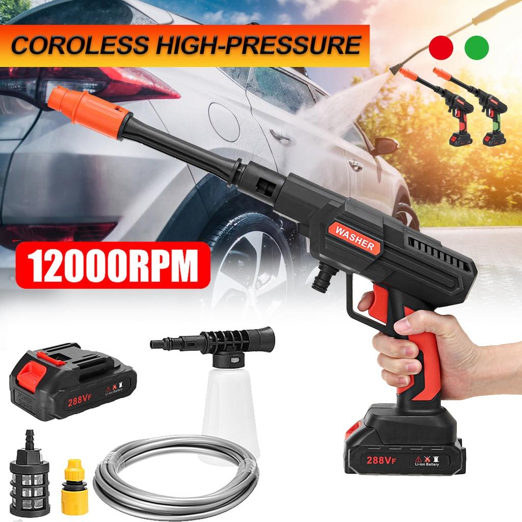 AC 100-240V  High Pressure Car Washer Water Guns Portable Pressure Washer 1500W Cordless Car Washing Machine Cleaner Adjustable Nozzle