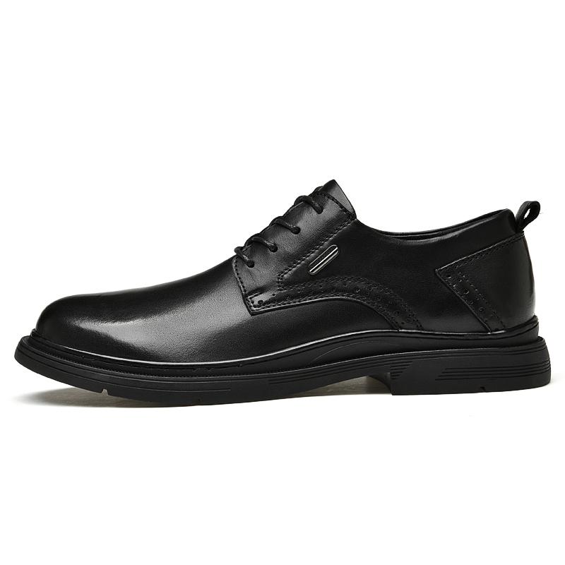 2024 New Man Cow Leather Shoes Big Size 46 Man Office Business Dress Leather Flats Man Split Leather Wedding Shoes Soft Handmade