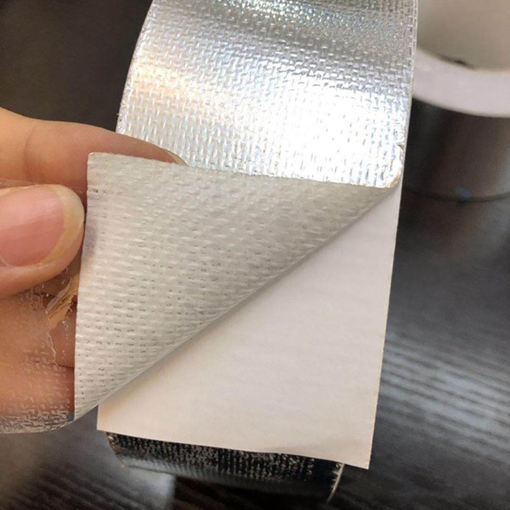 5m×5cm Exhaust Pipe Manifolds Titanium Heat Thermal Wrap Insulation Tape Silver