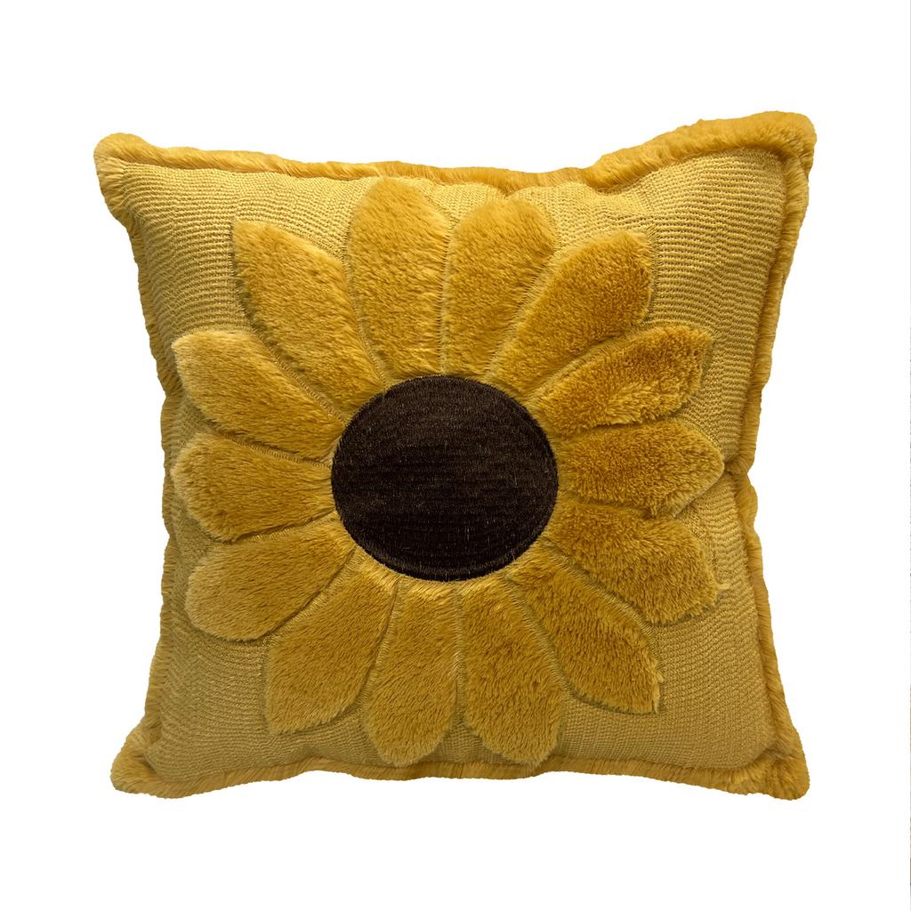 American- Sunflower Throw Pillowcase, 3D Quilted, Perfect For Spring And Summer, Suitable For Sofas And Beds.