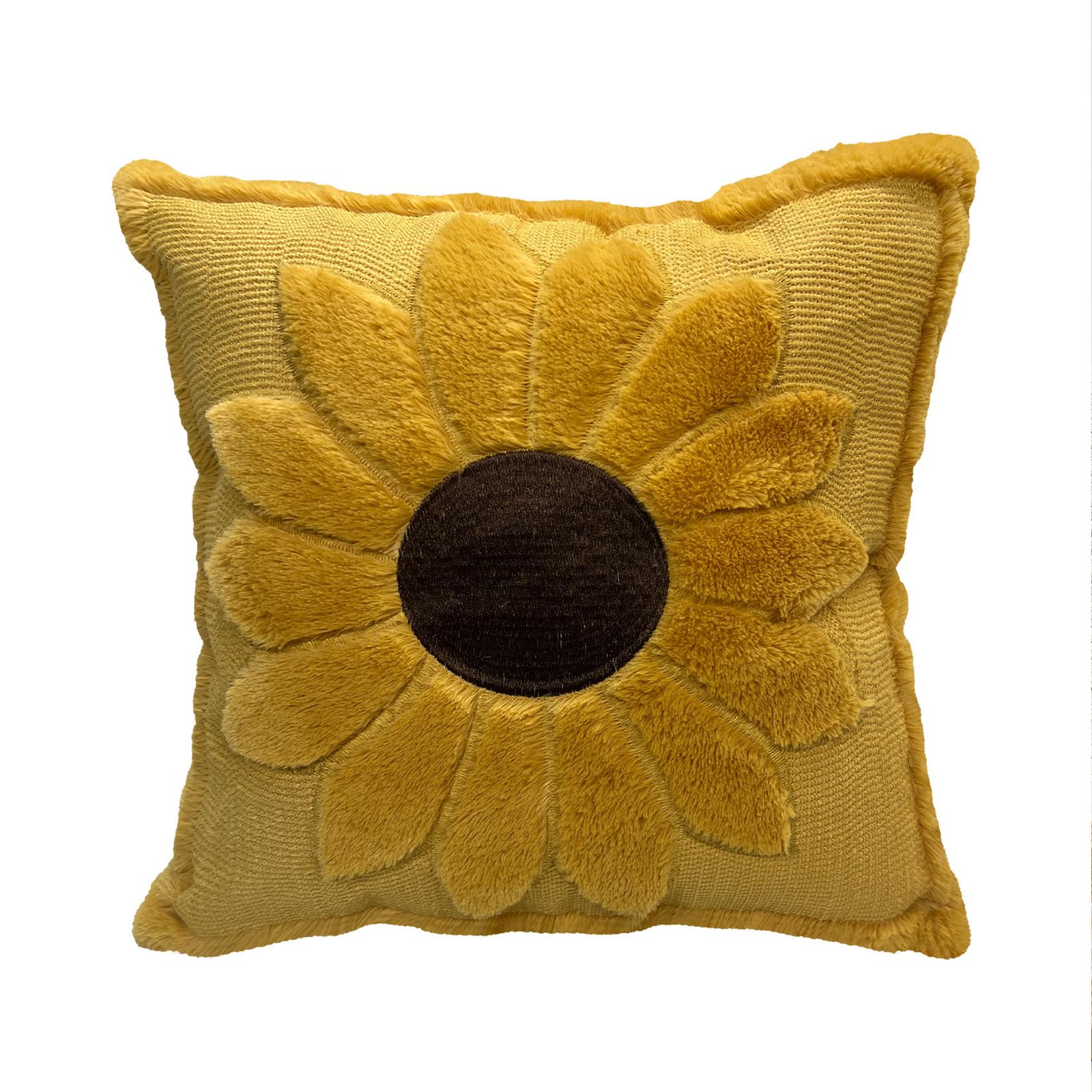 

American- Sunflower Throw Pillowcase, 3D Quilted, Perfect For Spring And Summer, Suitable For Sofas And Beds. жёлтый