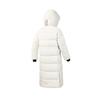 Fila Fitness Fashion Simple Warm Goose Down Windproof Versatile Loose Long Hooded Down Jacket Women Outerwear Starlight-White A61W541904FWT