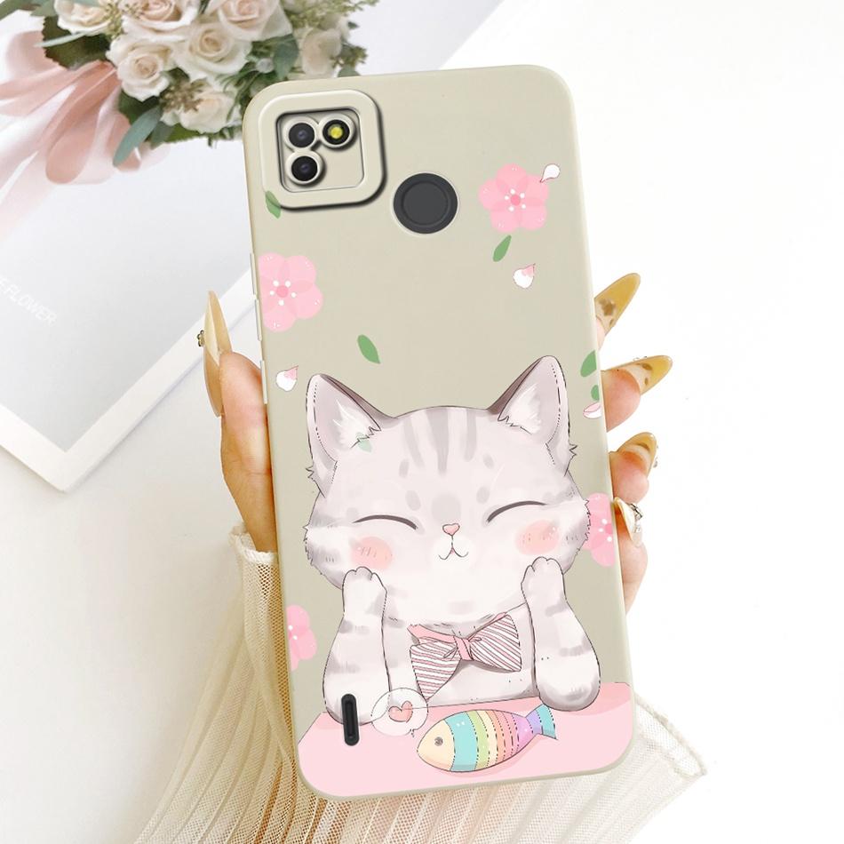 For Tecno Pop 4 LTE / Pop 4 Air Cute Cat Flower Cartoon Phone Case For Tecno Pop4 Lte 4Air Shockproof Soft Silicone Bumpers