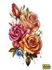 Waterproof Temporary Tattoo Stickers Floral Design Realistic Rose Pattern Skin Safe Non-Toxic Body Art Transfer Decals for Adults and Kids