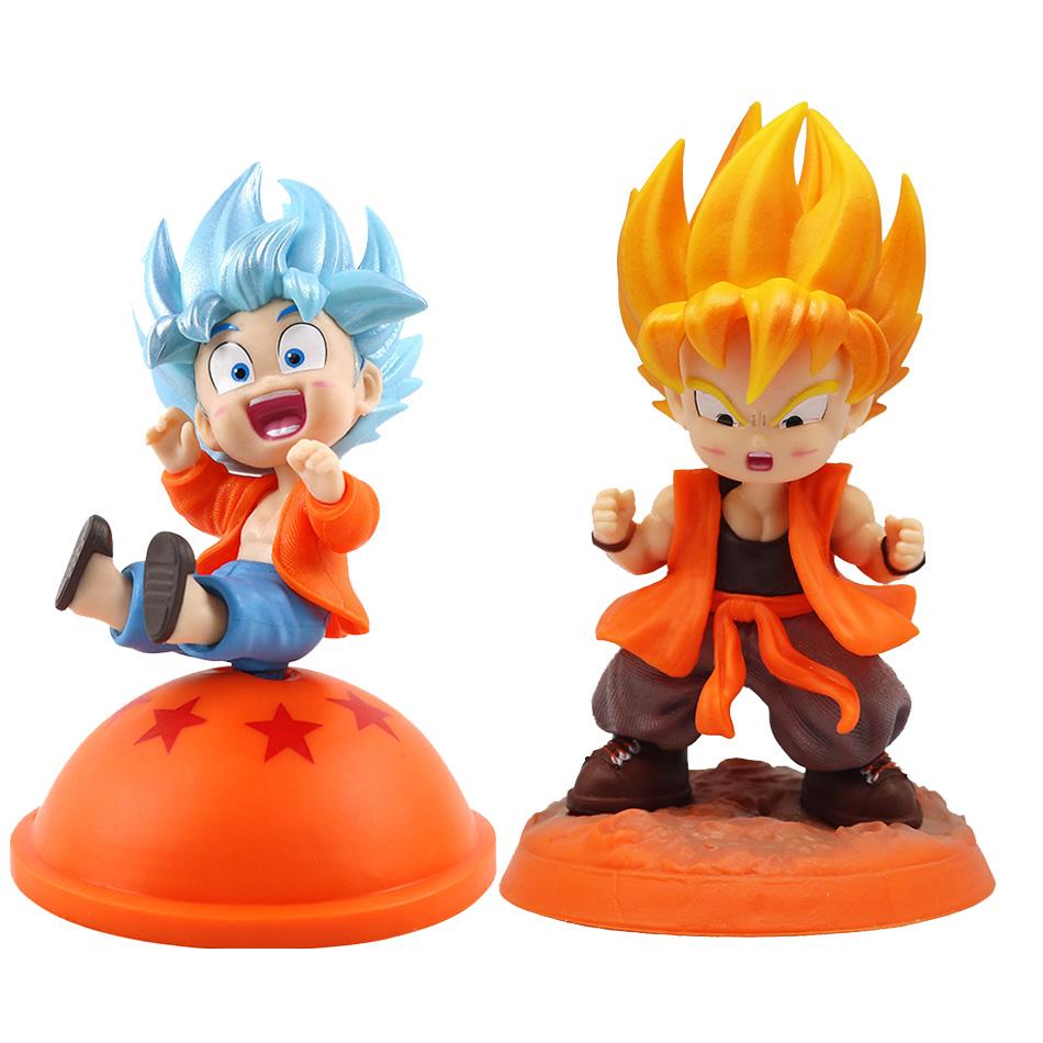 In Stock Dragon Ball Fashion Style Cute Son Goku Figure 14cm Height Kawaii Anime Decoration Desktop Ornaments