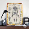 Human Skeleton Patent Print Metal Poster Customized Wall Art Retro Vintage Tinplate Signs for Coffee Bar Accessories House Decor