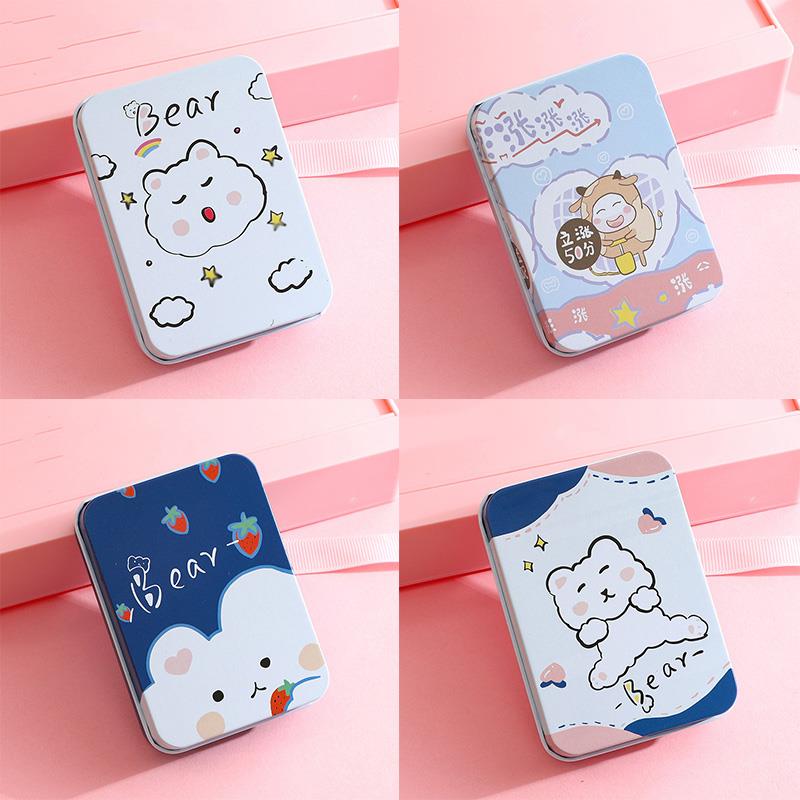 Rectangular Storage Box Printed Candy Box Postcard Small Tin Box Tinplate Storage Box Storage Box Sweet Cute Creative Cartoon