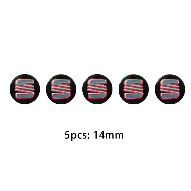Rlcp4 14mm Naklejki na Kluczyk Samochodowy Emblemat na Kluczyk do Sterowania Auto Naklejka Dla Seat 6l 6J Leon Mk3 mk2 5F Cupra Tarraco Ibiza Toledo FR Arona Alhambra