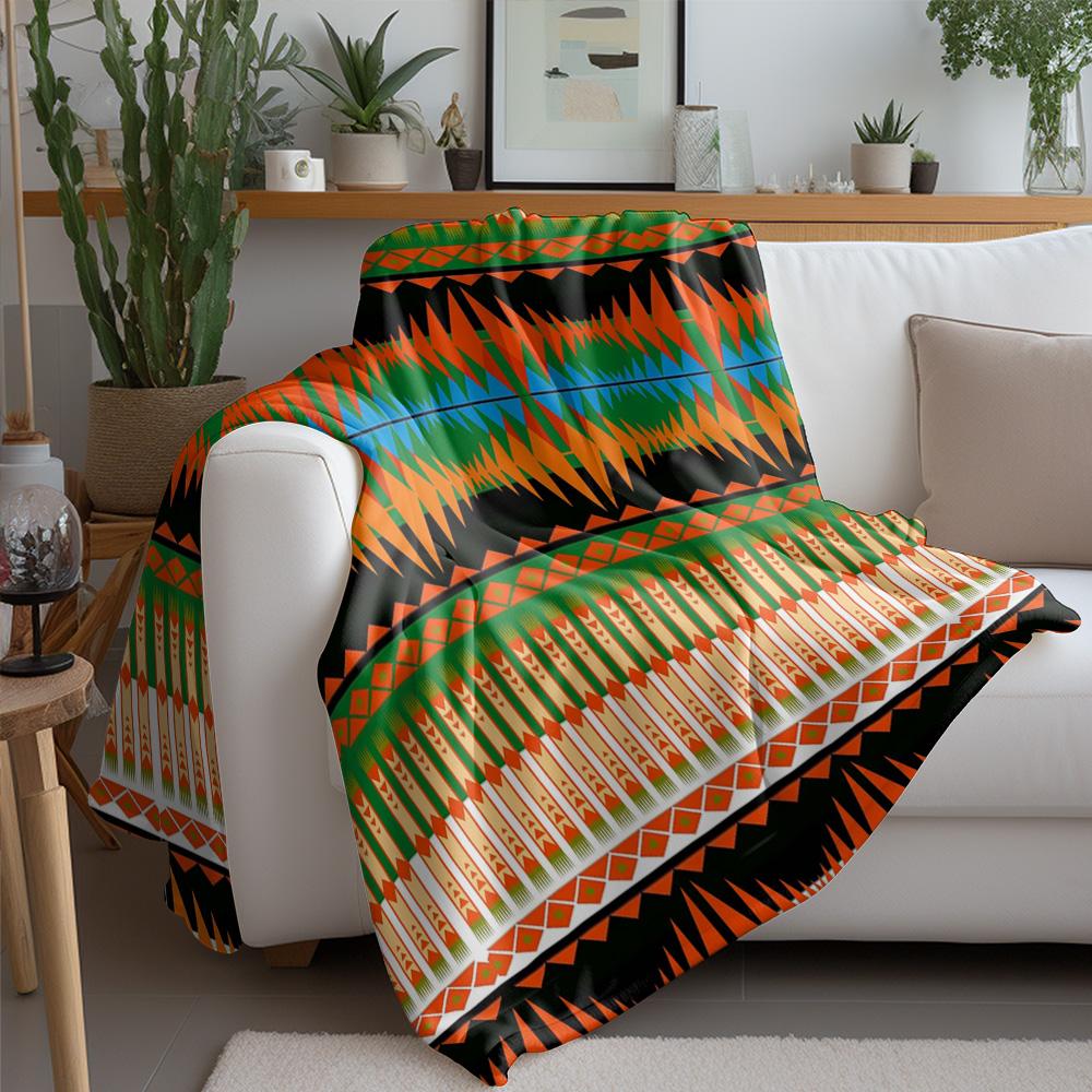 Colorful Geometric Tribal Aztec Pattern Blanket Throw Sofa Bed Cover for Home Decor Gift