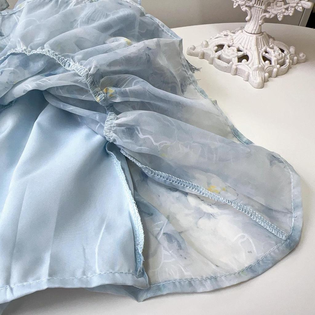 Girls' Chinese-Style Summer Two-Piece Set: Fashionable Short-Sleeved Top & Pants (EXB001)