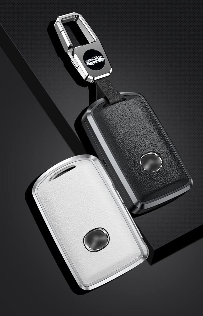 Smart Key Case for Compatible with New Mazda Mazda Mazda Mazda 3 New Mazda 3 Mazda 3 Mazda Remote Control Case for Easy Aluminum Alloy and Leather