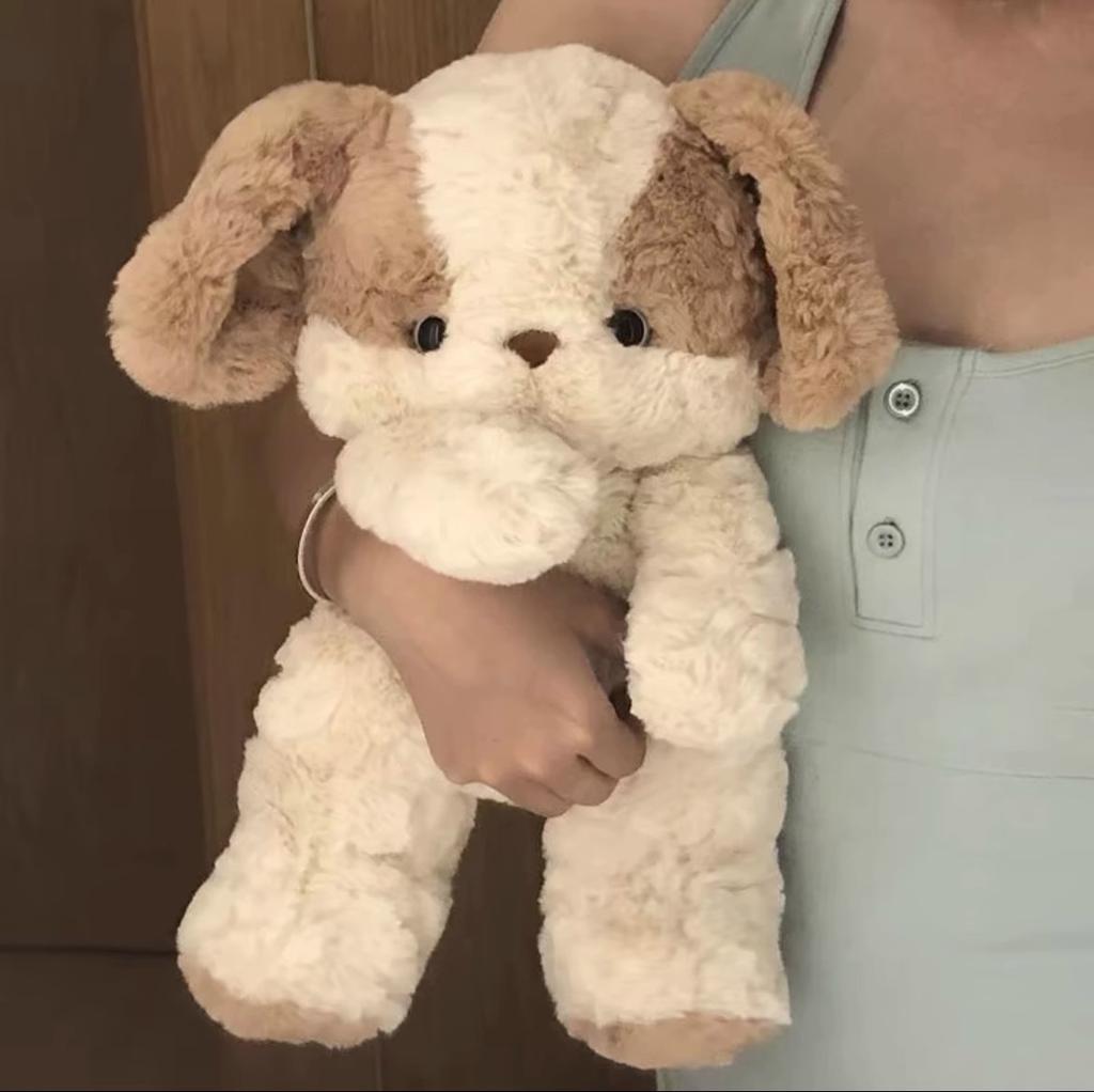 Cute Soft Goodnight Puppy Plush Pillow Doll Sleeping Companion Birthday Gift for Girlfriend