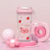 650ml Water Bottle Leak-proof Coffee Cup Cute Plastic Cups  Student