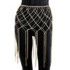 Fashion Rhinestone Waist Chain Beach Swimwear Accessories Full Diamond Shiny Nightclub Bikini Body Chain Women