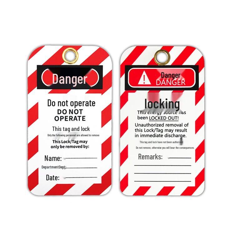 Industrial PVC Lockout Tagout Warning Tags