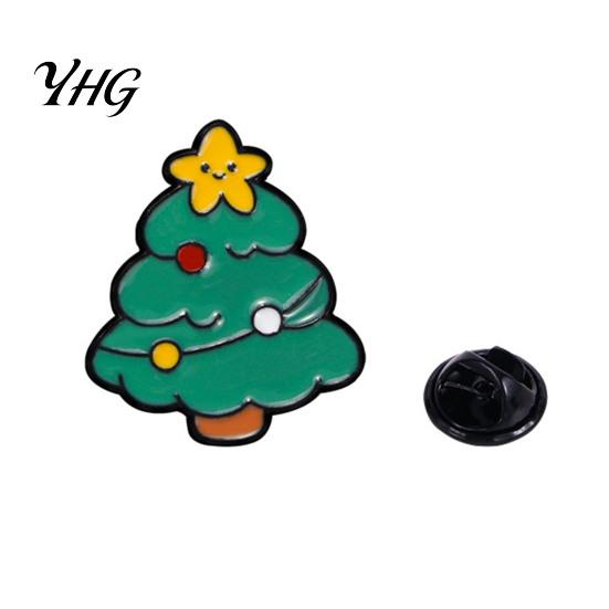 Holiday Party Favors Christmas Cartoon Enamel Brooch, Santa Claus Elk Snowman Tree Badge Pin, Scarves Decorative Pins Bags Clothes Accessory
