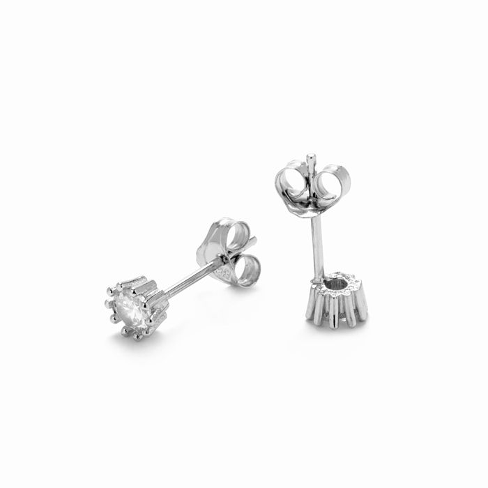 Pendientes - SHELAT - Argent - 925/1000 - Oxyde de zirconium - Dormeuse