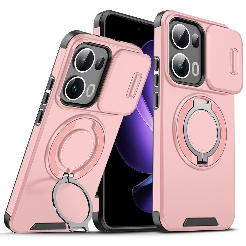 For Oppo Reno13 Case OPPO Reno 13 Cover Oppo Reno13 Pro Magnetic Ring Armor Slide Camera Lens Case Magsafe Wireless Charge Cover