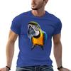 Parrot T-Shirt  t-shirt summer clothes shirt  edition t shirt clothing Cartoon Hot Sale Blue and Gold Macaw  harajuku