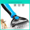 Premium Pet Grooming Comb Brush For Dematting And Undercoat Dual Head Stainless Steel Design For Long And Thick Hair