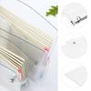 SEWACC Binder Notebook Set of Snap Button A4 Binder Pad Document Office Memo Daily Use Cover, 2, Transparent, Closure, Compatible, 4-Ring Cover,