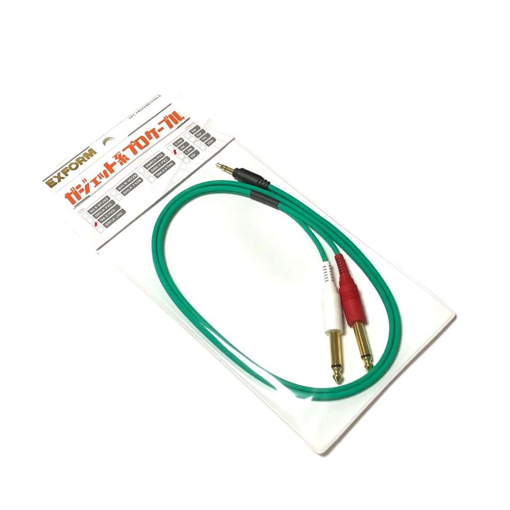 

EXFORM G6.3-PX2-1M Gadget Pro Cable 3.5mm Mini Stereo to Split 6.3mm Phone Plug, Made in Japan, OFC - 1M