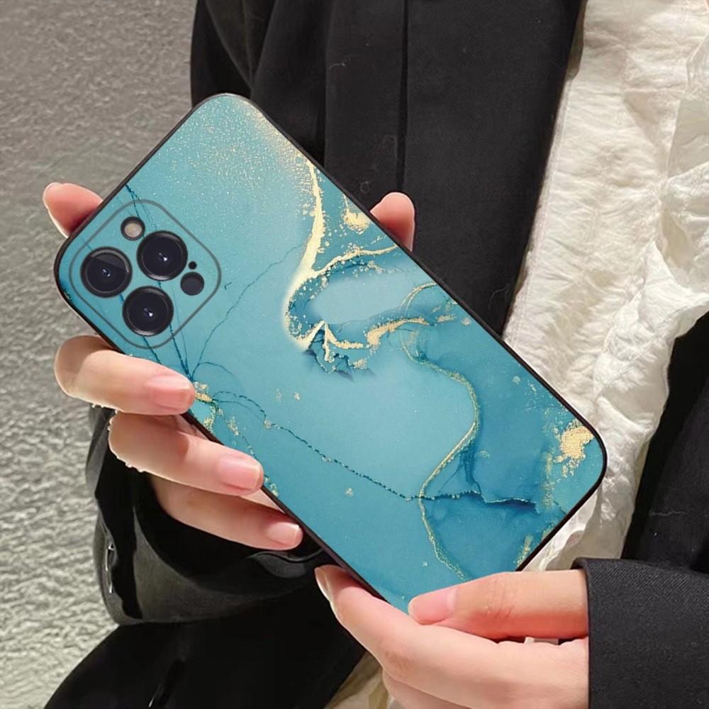 Marble Art Phone Case For IPhone 16 15 8 7 6 6S Plus X SE XR XS 14 11 12 13 Mini Pro Max Mobile Case