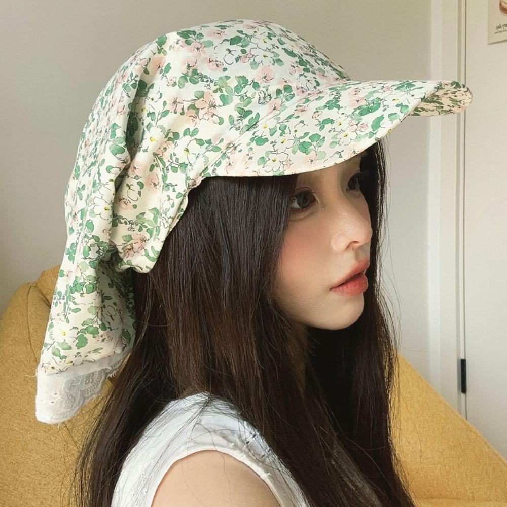 French Retro Headscarf Hat Quick Drying Baseball Cap Peaked Cap  for Women Spring and Summer