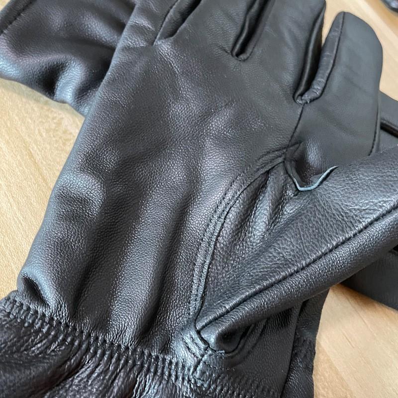 Mens Womens Winter Leather Gloves Warm Sheepskin Driving Cycling