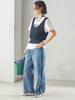 SHIPS for Women Knit Paper Polyester Sleeveless One Size 2-Way Pullover, 316610256, Navy,