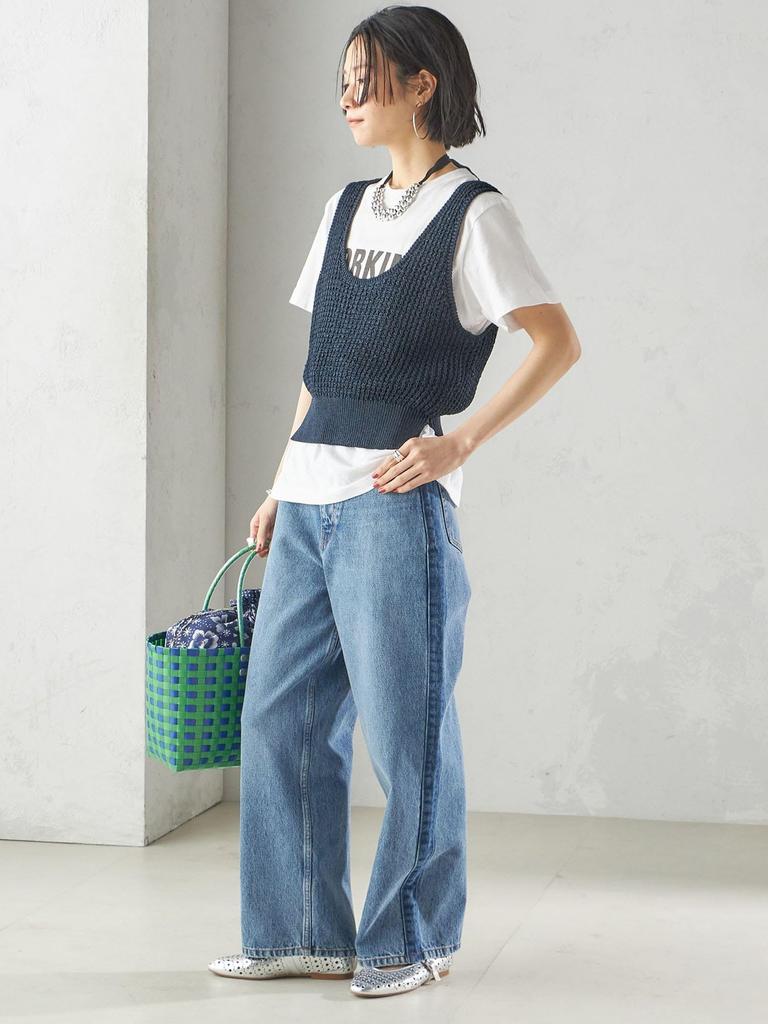 SHIPS for Women Knit Paper Polyester Sleeveless One Size 2-Way Pullover, 316610256, Navy,