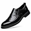 Casual pointed leather shoes men's business dress one pedal spring and summer British wedding groom derby shoes