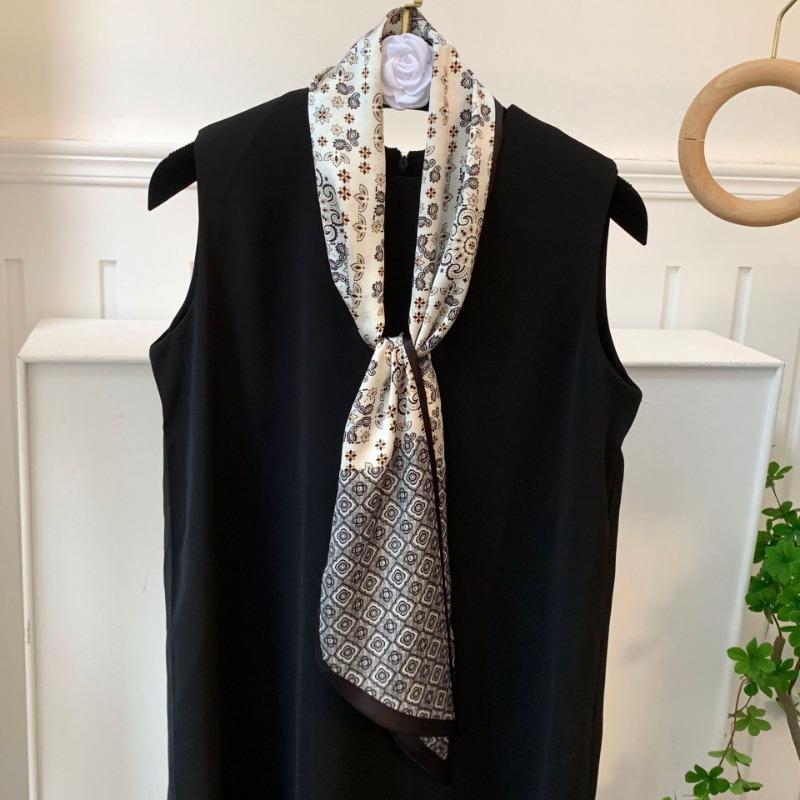 Silk Scarf, Long Strip, Versatile Shirt, Neck Protection, Scarf, Silk Scarf, Multi-purpose Headscarf, Headband, Hair Tie, Decorative Waist Belt.