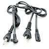Japanischer Standard C17 Winkel-Netzkabel mit umklappbarem zweipoligem AC-Stecker