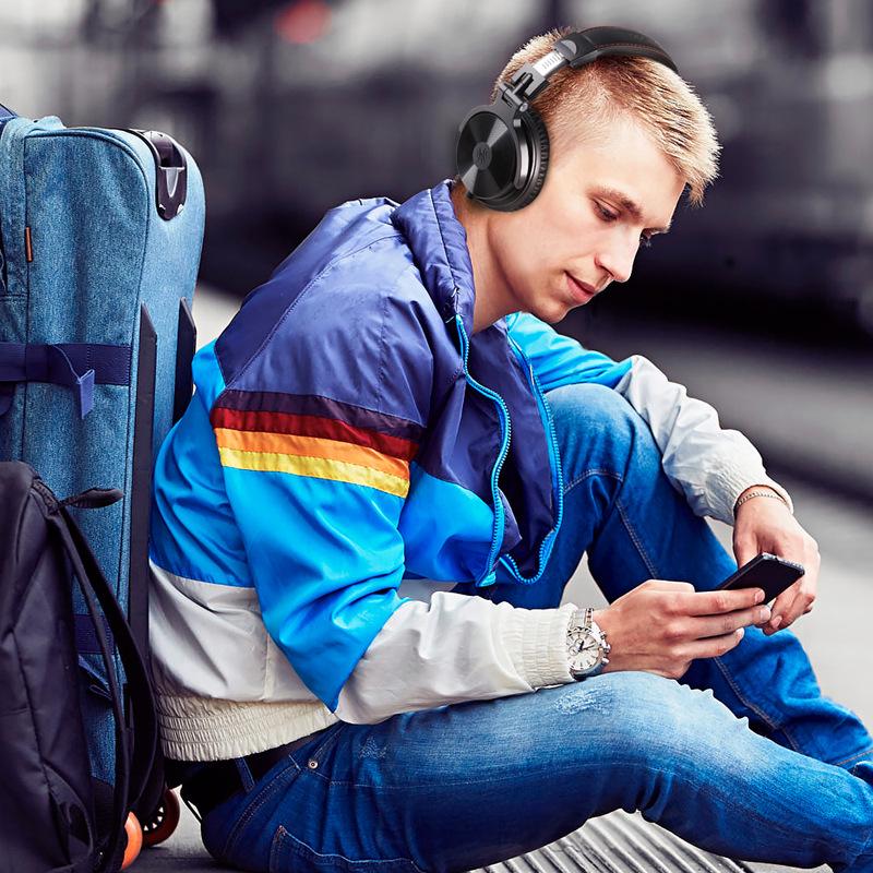 OneOdio Wireless Over-Ear Bluetooth Monitoring Headphones with Wired Stereo Option
