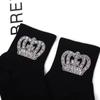 New Rhinestone Decorative Socks, Fashionable Diamond Sparkling Socks, Cute Cartoon Animal Pattern Comfortable Low Cut Socks