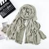 New 190*80cm Artistic Style Striped Cotton Linen Scarf Shawl Men's and Women's Same Style Mori Foulard En Mousseline Scarves