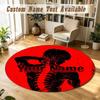 Round Rug Custom NameTokyo Ghoul Pattern Non Slip Carpet Home Floor Decor