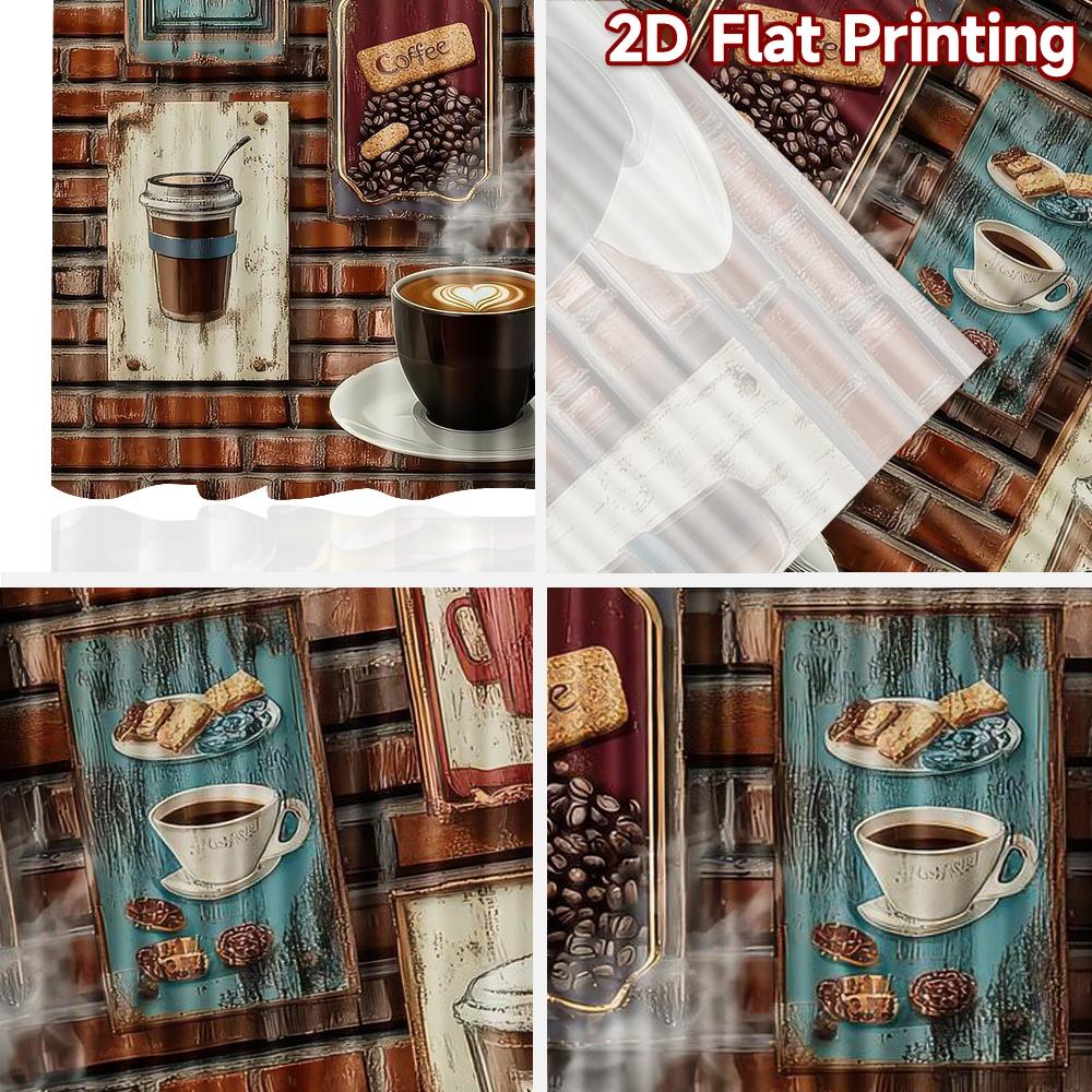 2D Flat Photography Backdrop Popular Tapestry Coffee Collection 100% Polyester Festive Backdrops for Suitable for Event