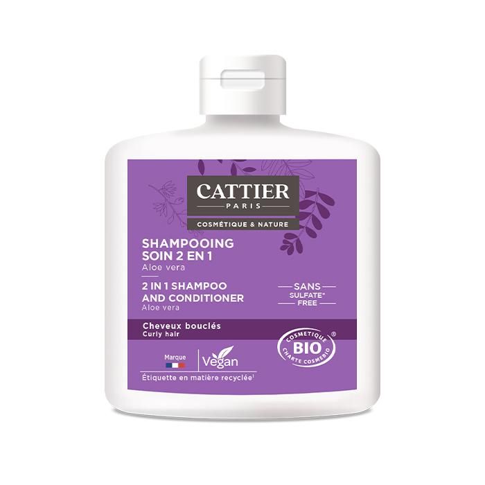 Cattier Shampoing Soin 2 en 1 Cheveux Bouclés Bio 250ml