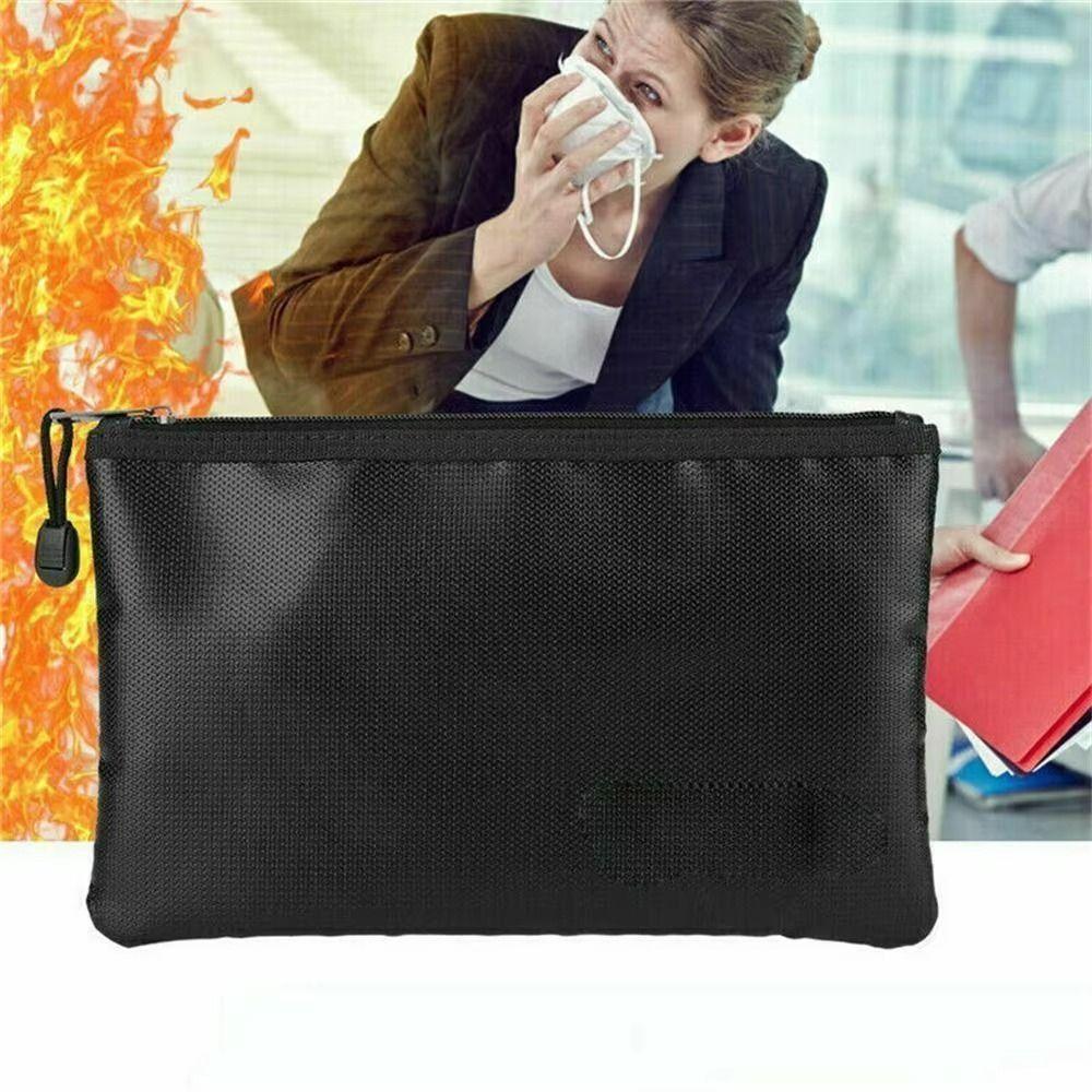 with Zipper Fireproof Document Bag High Temperature Resistant File Envelope Holder  Passport