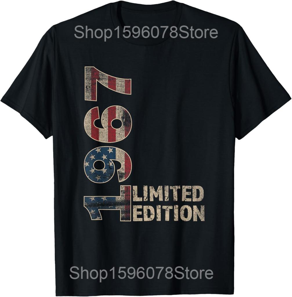 Funny Vintage 58th Birthday 1967 58 Years Old T Shirts Men Cotton Humor Streetwear Tee Shirt Short Sleeve Unisex Loose Clothing