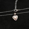Ciondolo Collana Portafoto a Forma di Cuore Ciondoli Cuore Amore Medaglione Fluttuante Collane Moda Donna Uomo Gioielli Memoriali
