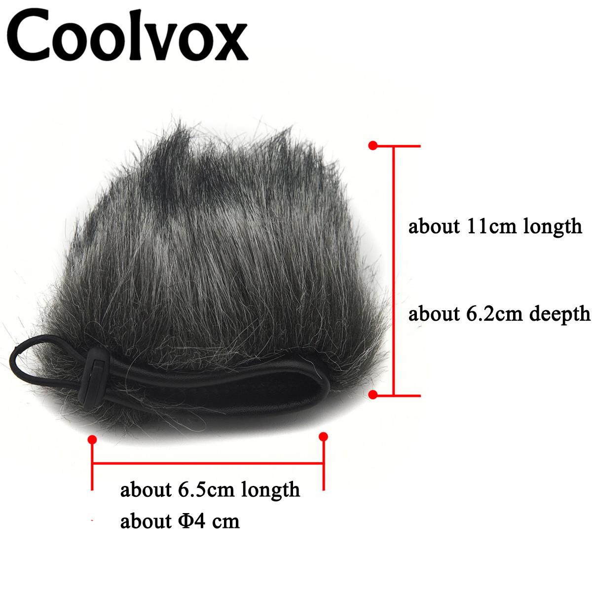 

Coolvox Outdoor Audio Artificial Fur Wind Microphone Cover Muff Windscreen Sleeve Shield for Zoom H1 Digital Recoder 65mm*110mm сірий