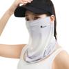 Letter Sunscreen Face Veil Breathable Neckline Face Cover Thin Summer Ice Silk Face Mask  Driving