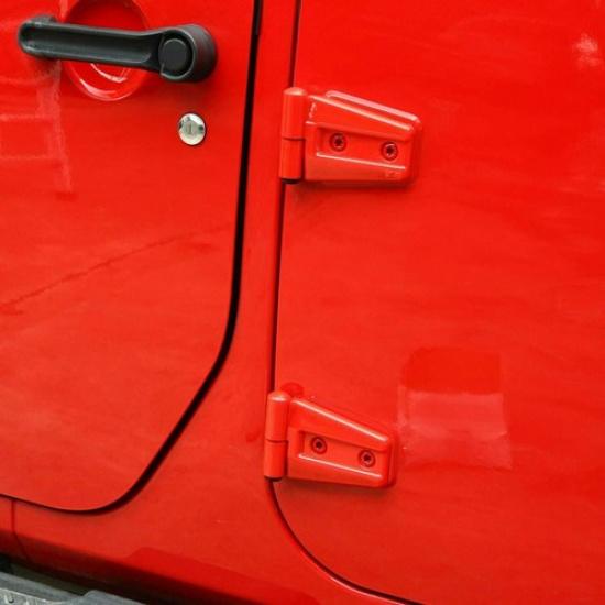 Комплект защитных накладок на дверные петли для 07+ Jeep Wrangler Аксессуары JK JKU Красный R