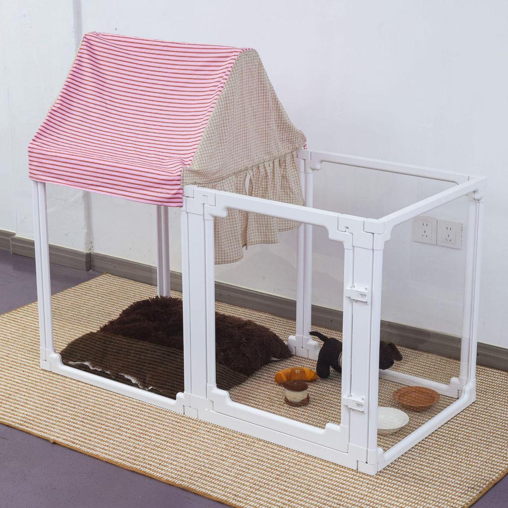 Clear Acrylic Pet Dog Enclosure for Small To Medium Breeds with Anti-Escape Design