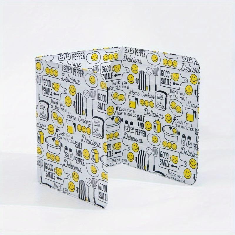 1pc Kitchen Cooker Shield Splash Guard Cooking Frying Oil Splash Screen Cover Aluminium Foil Plate Gas Stove Splash Proof Baffle